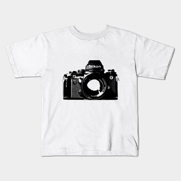 Nikon F3 Kids T-Shirt by TrocaBoo